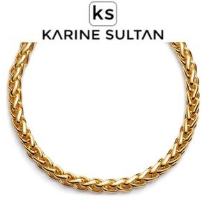 Karine Sultan Braided link short chain in Gold 98$